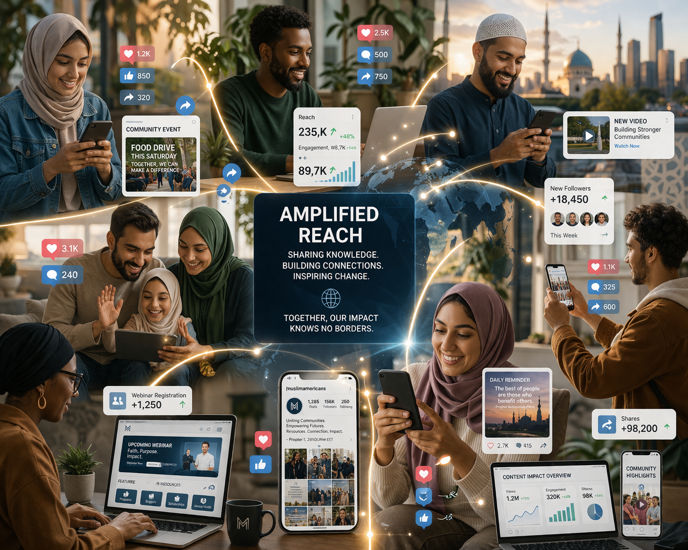 Amplifying outreach through digital connections (Organizations Subscriber page)